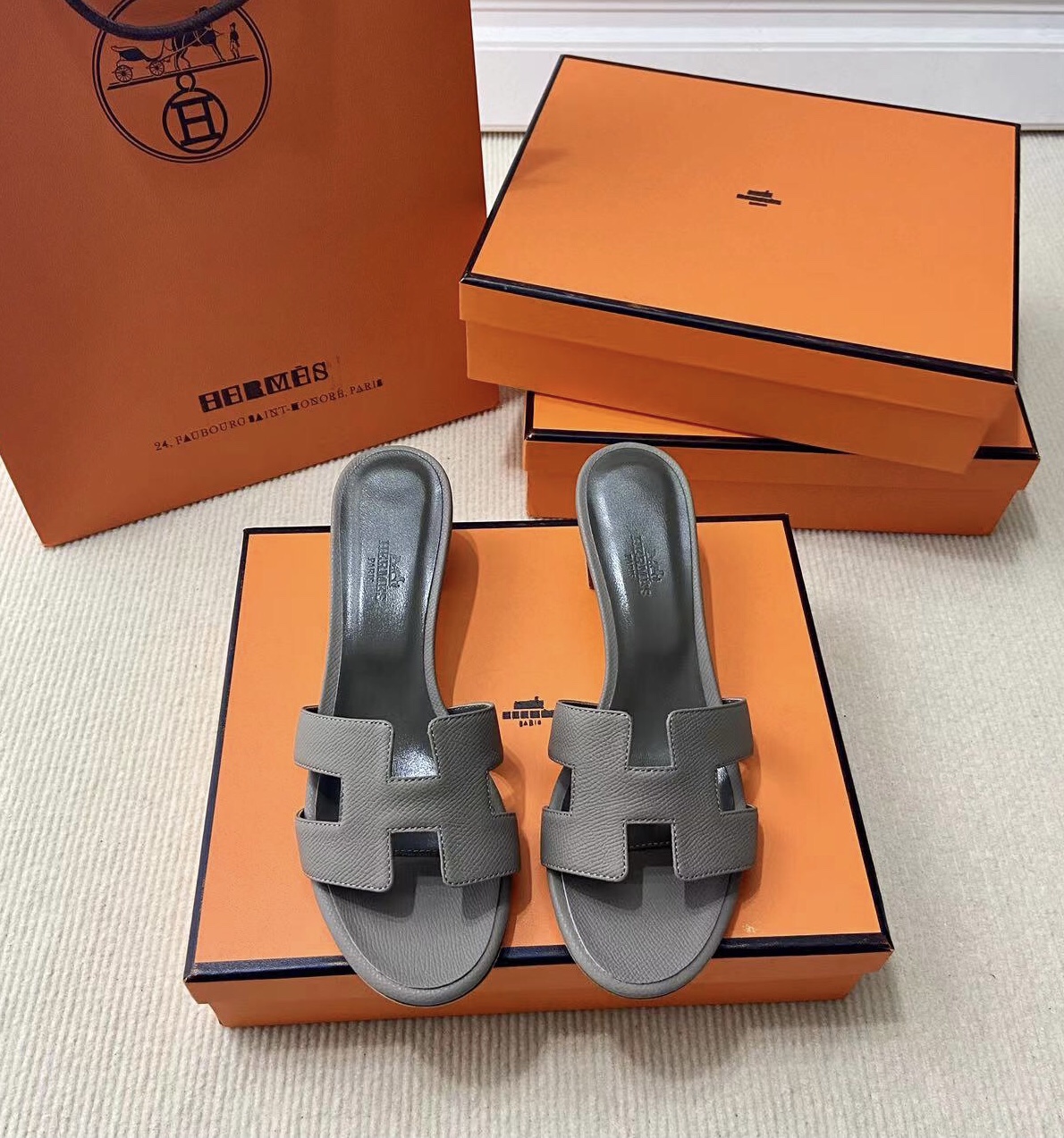 에르메스 올수공 오아시스 슬리퍼 샌들 앱송 41